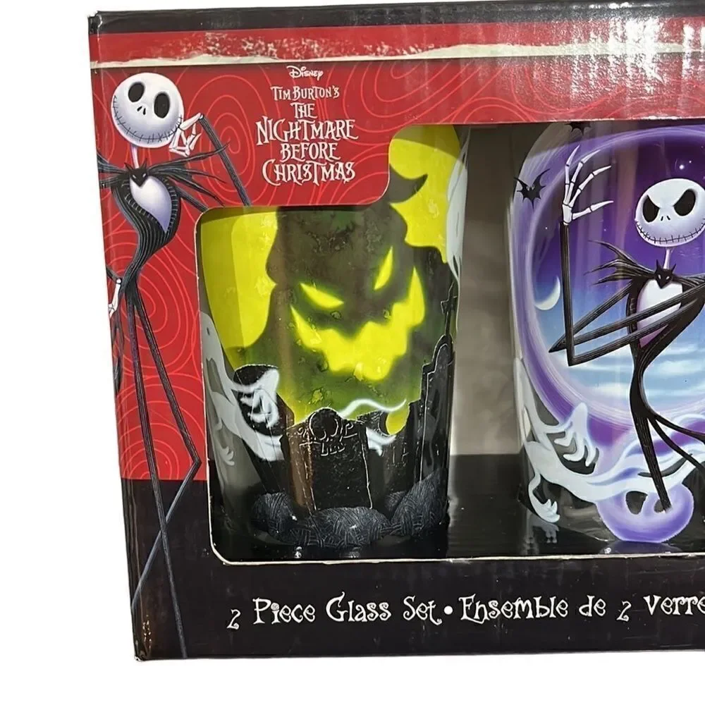 The Nightmare Before Christmas 2-Pc 16 oz Glassware Set